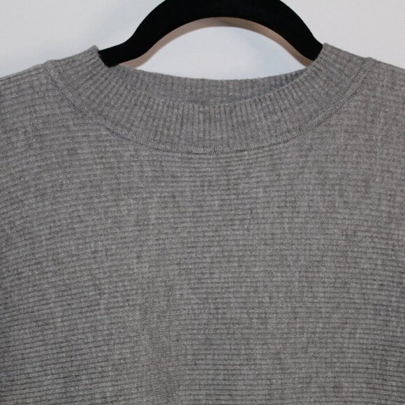 Favlux Fashion gray ribbed dolman sleeve pullover sweater M - Picture 3 of 8